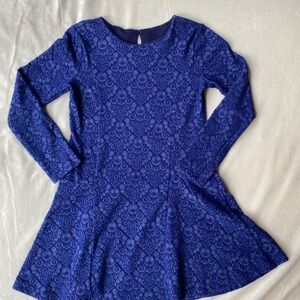 Gymboree Navy and White Textured Dress
